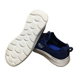 Skechers Go Walk Navy Blue Slip-On Walking Shoes Men's US 8.5 Air Cooled Goga